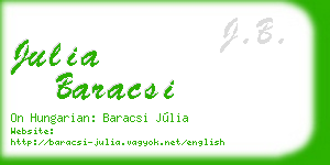 julia baracsi business card
